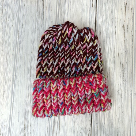 Hand Crafted Other - Colorful Double Knit Preemie/Newborn Beanie Hat
